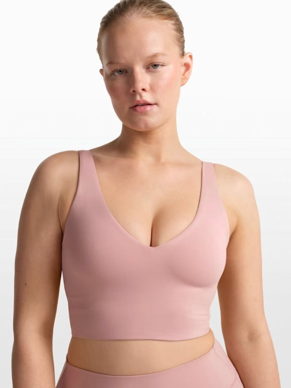 NikeSKIMS MATTE V-NECK BRA TOP | HIMALAYAN / M